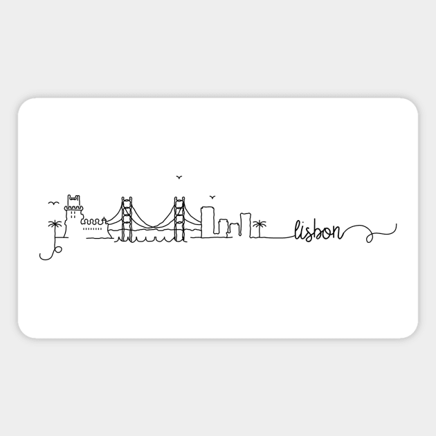 Lisbon City Signature Magnet by kursatunsal